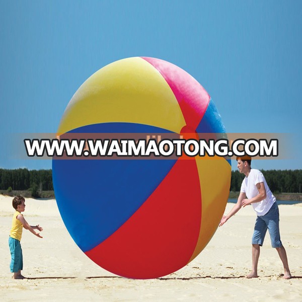 42 inch Inflatable Glossy Big Panel Colorful Giant Beach Ball