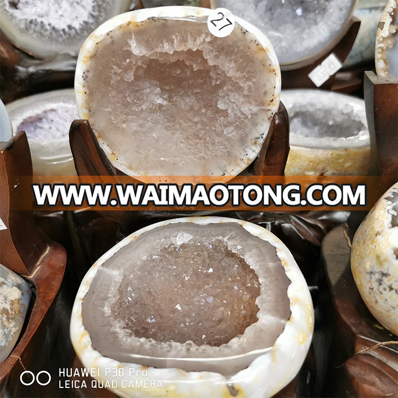 Wholesale 100% Natural Agate Cave Crystal Geodes Agate Cornucopia for Decoration