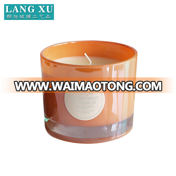 LX-FJ067 size 9.5x 8cm wax 245g burning time 40hours scented candle in glass jar luxury with box