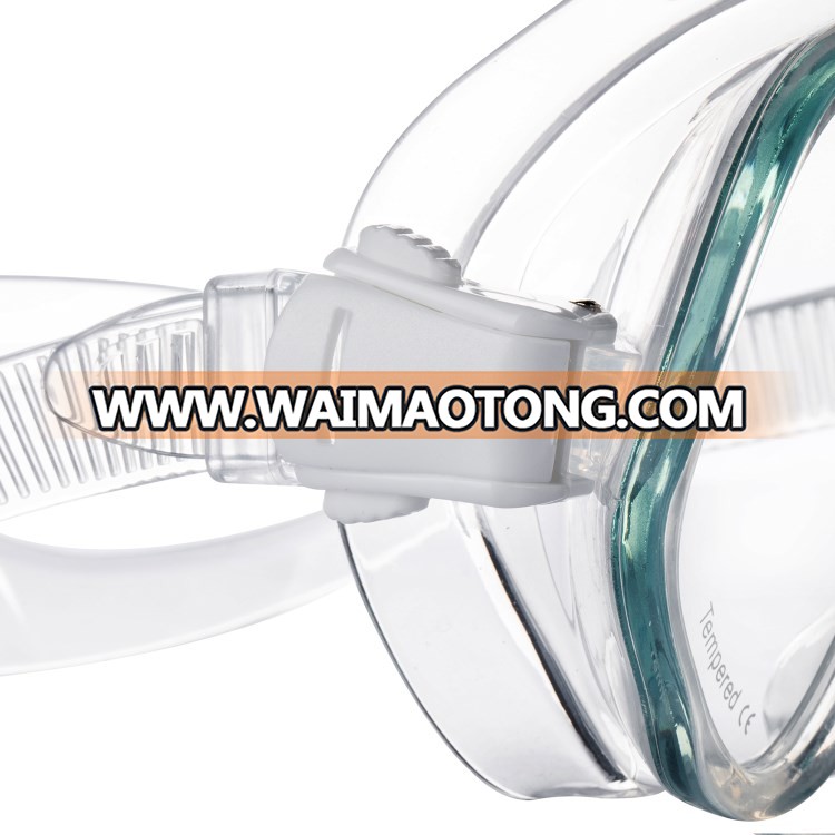 Single Lens Transparent Silicone Frameless Spearfishing Diving Mask