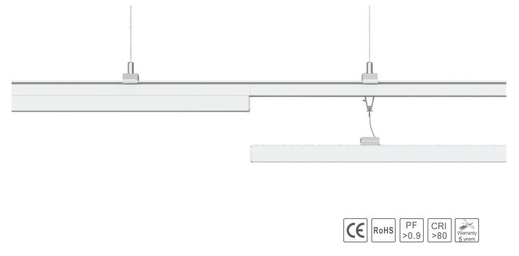 smd2835 hanging continuous Led linear light supermarkets, 5 years warranty