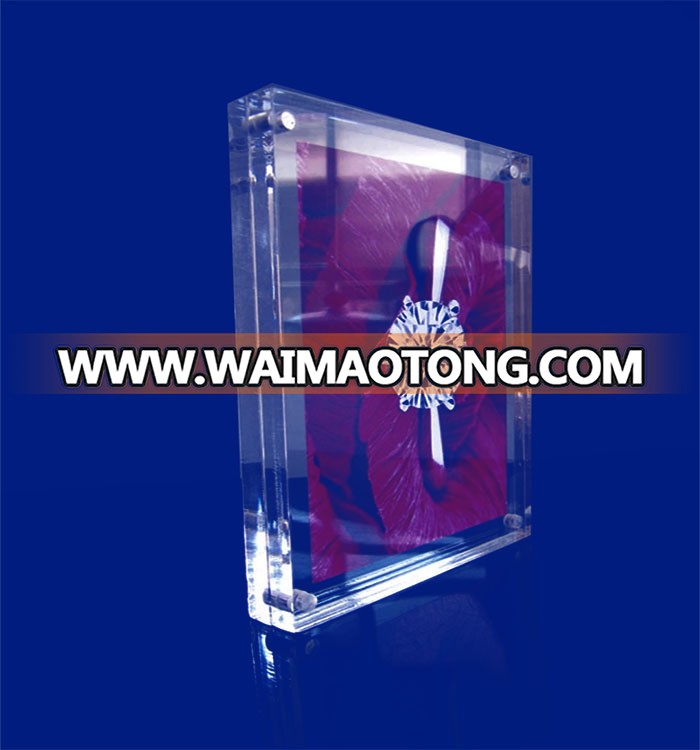 Custom specification acrylic Magnetic Photo Picture Freestanding Frames