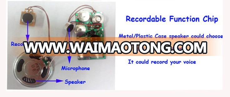 Music greeting card voice recognition module recordable sound chip