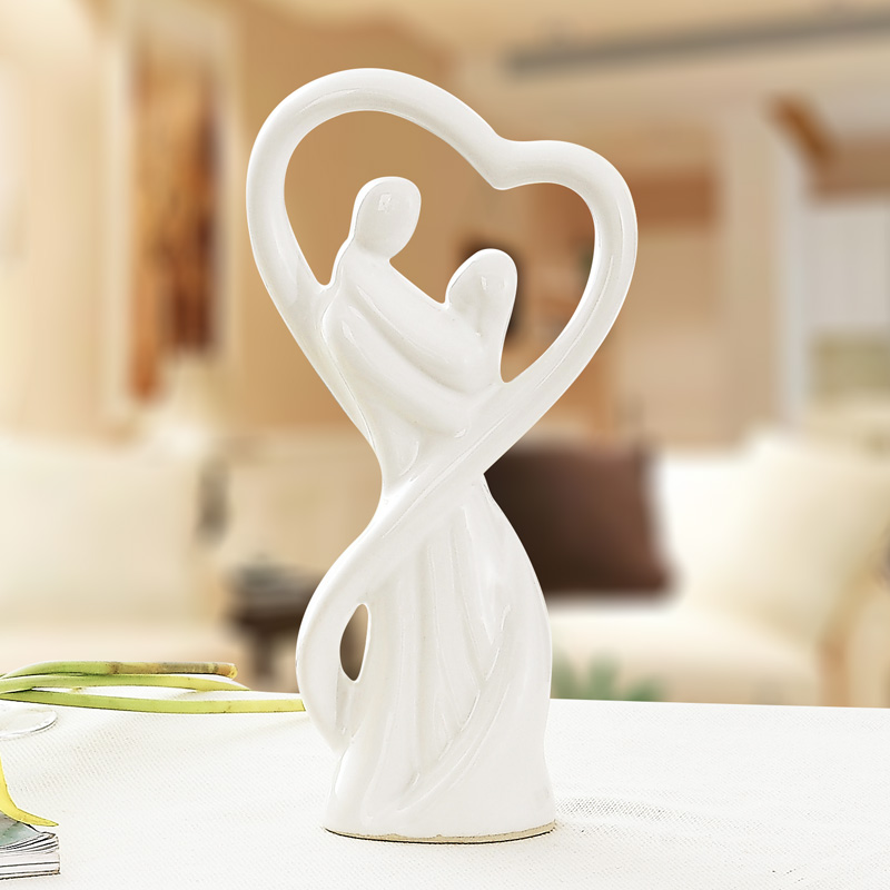 lovely design modern couple ceramic gifts decoration