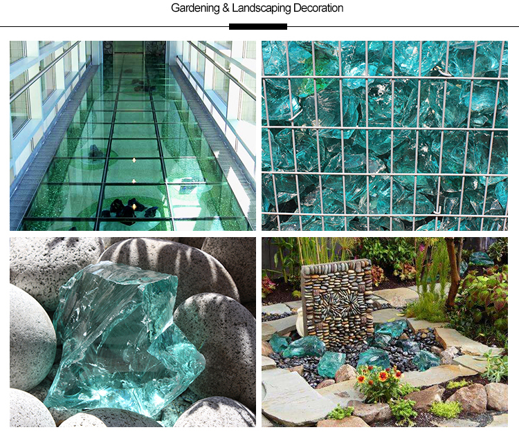 Landscaping glass decorative garden glass rock