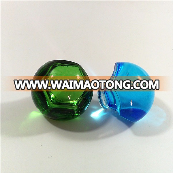 Spray colored glass lid for wine glass, sandblasting glass cap