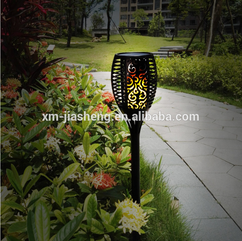 Factory Direct selling LED Solar outdoor Peach shaped cracked Ball garden Lamp Solar Torch Glass Ball pathway light