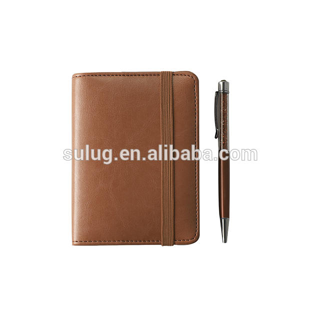 Custom Design hard Leather Journal Travel Planner Diary