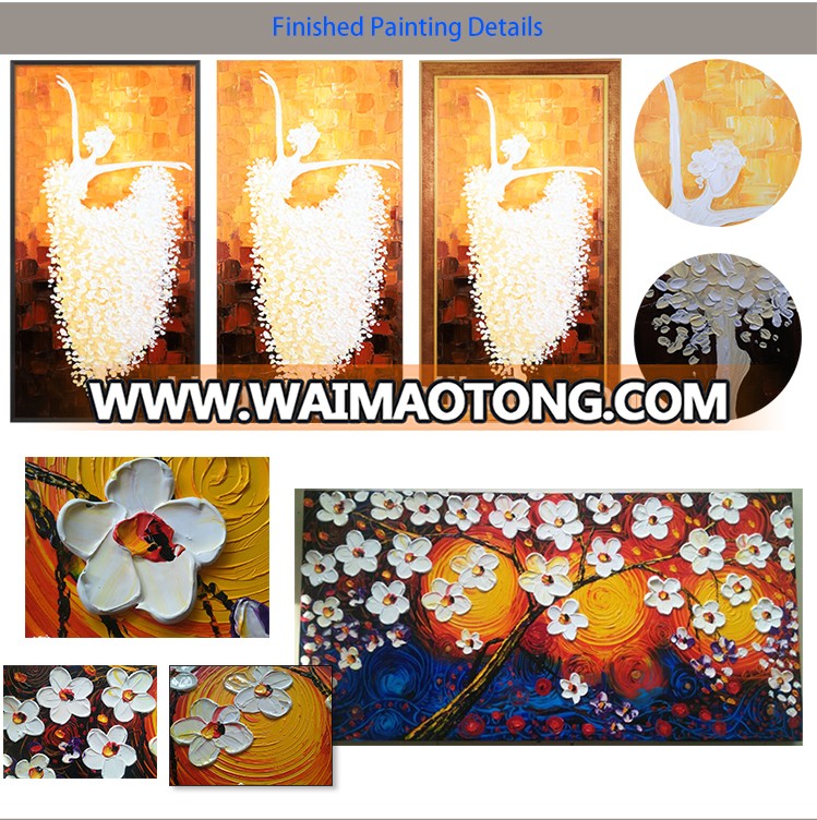 wholesale price high quality hand painted oil painting flower modern decor painting