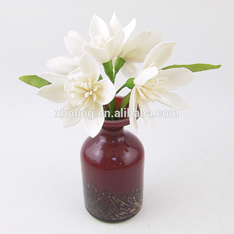 Lovely Flower Empty Oil Fragrance Glass Reed Diffuser Bottle Gift Set