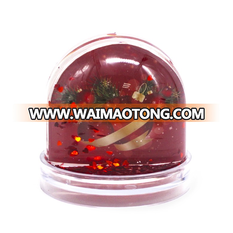 DIY Plastic Christmas Water Globe Acrylic Photo Frame Snow Globe for Home Decor