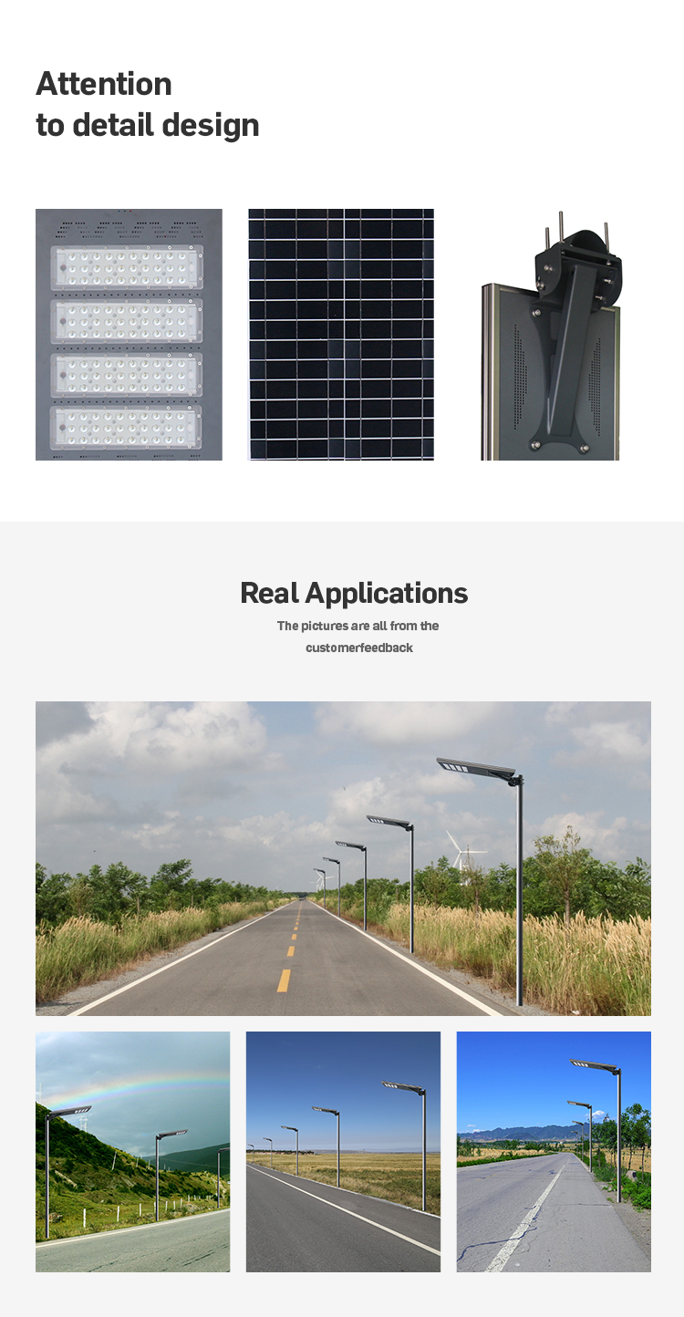 Solar powered  Energy luminaria de 30w street light 80W solar street light