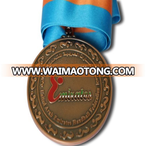 Professional manufacturer make metal custom medal / olympic metal medal with ribbon