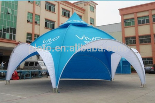 Giant black spider dome shaped tents with logo for advertising Event