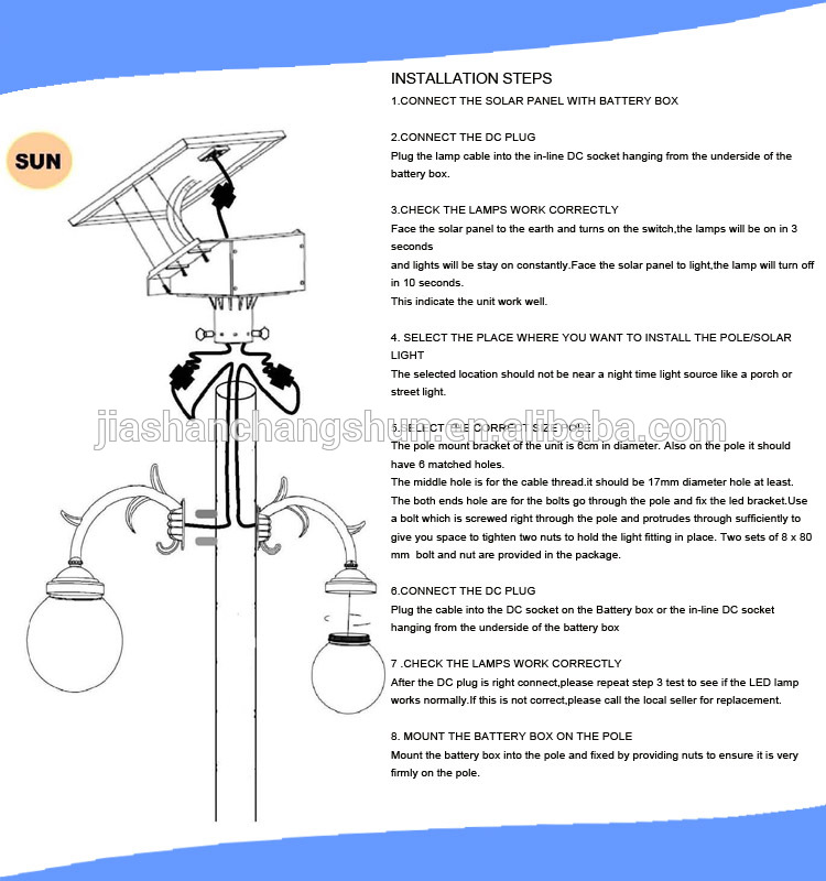 High Bright Solar Street Light with 66LED