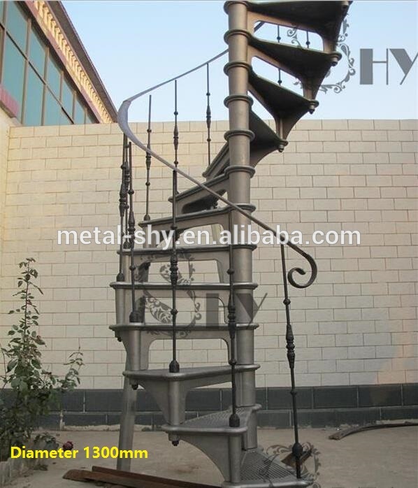 Lower price cast iron round spiral staircase China supplier