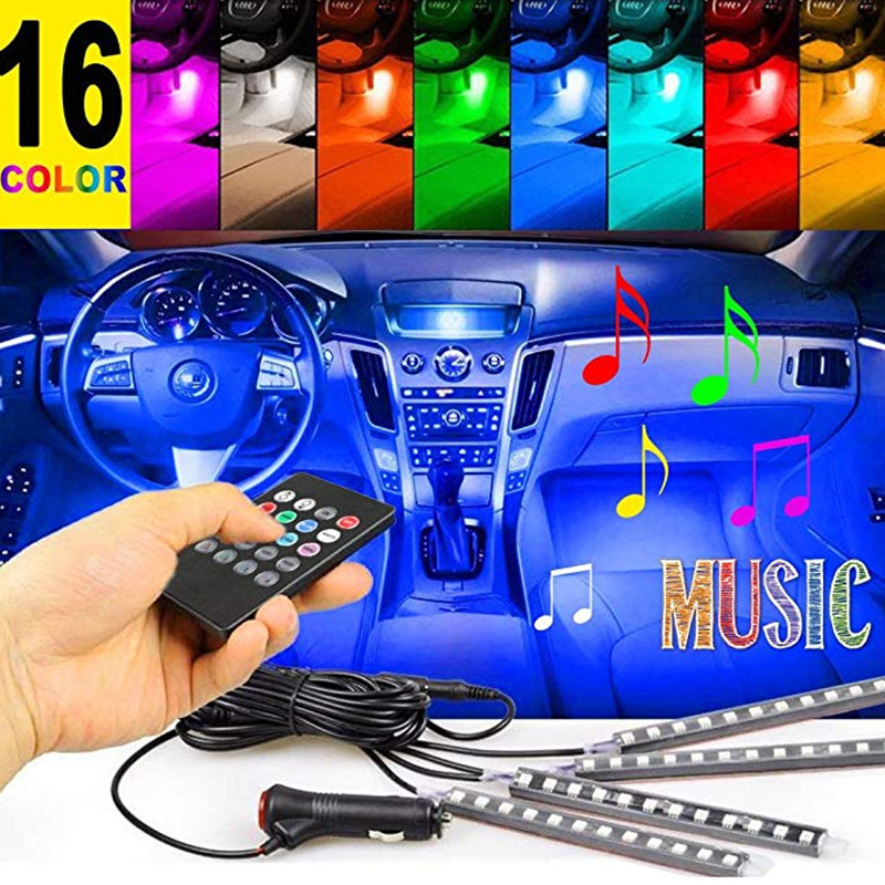 Colorful Car Atmosphere Led Remote Control RGB Led Strip 5050 Interior Car Led Lights Led Light for Car 12v