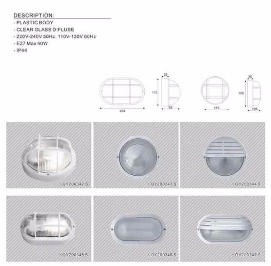 60W oval indoor waterproof light fixture