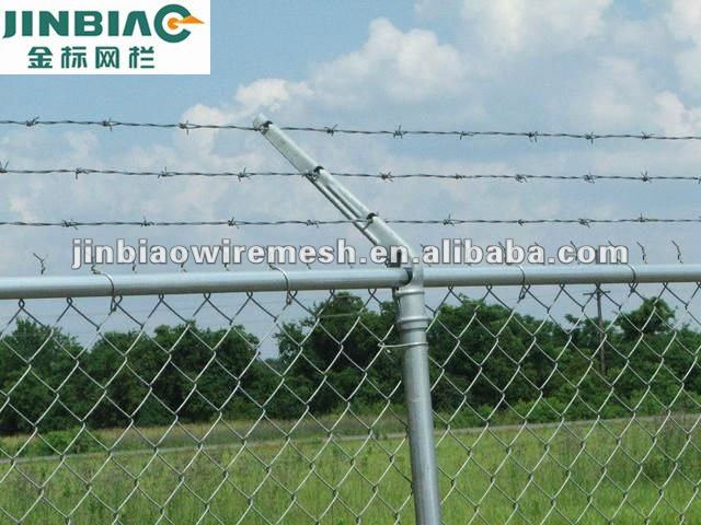 Galvanized PVC coated airport security fence with razor barbed wire