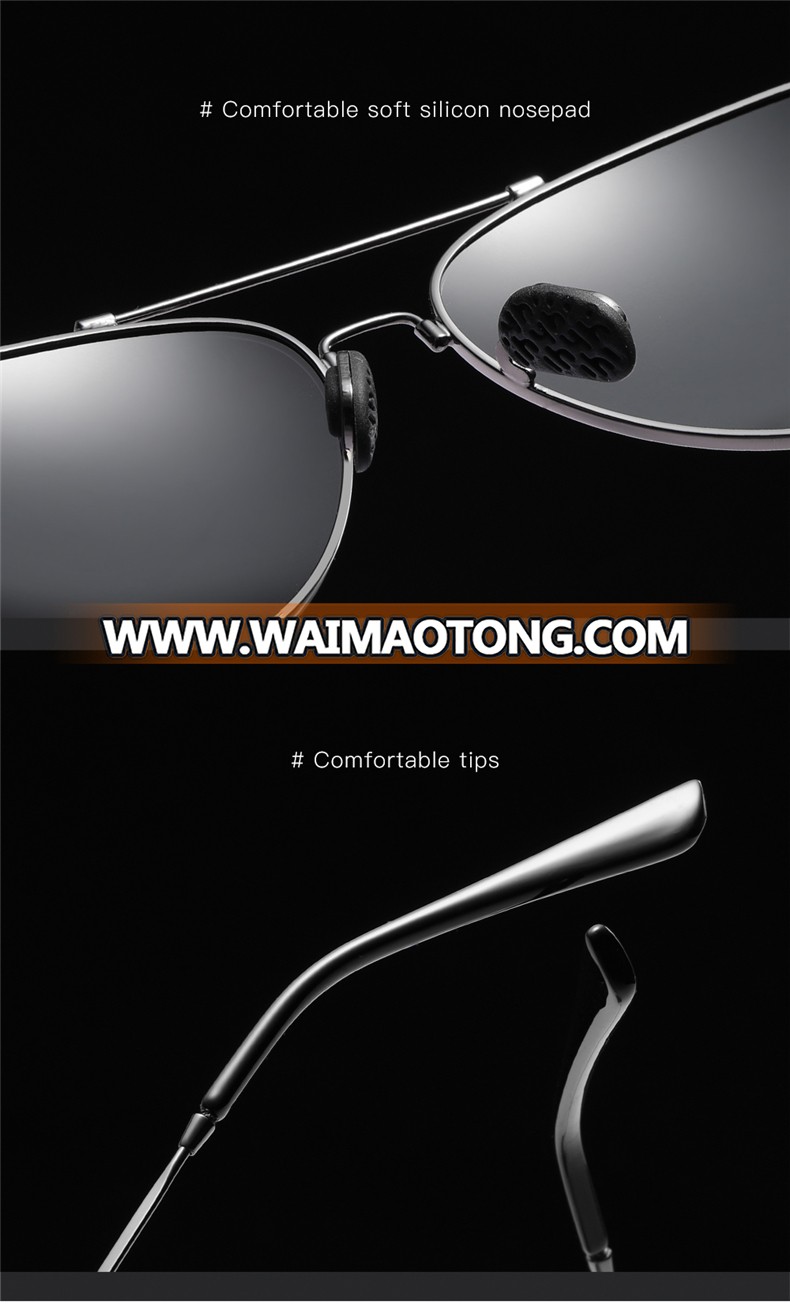 Wholesale Brand Design Oval Polarized Sunglasses Metal Frame UV400 Sun Glasses For Men