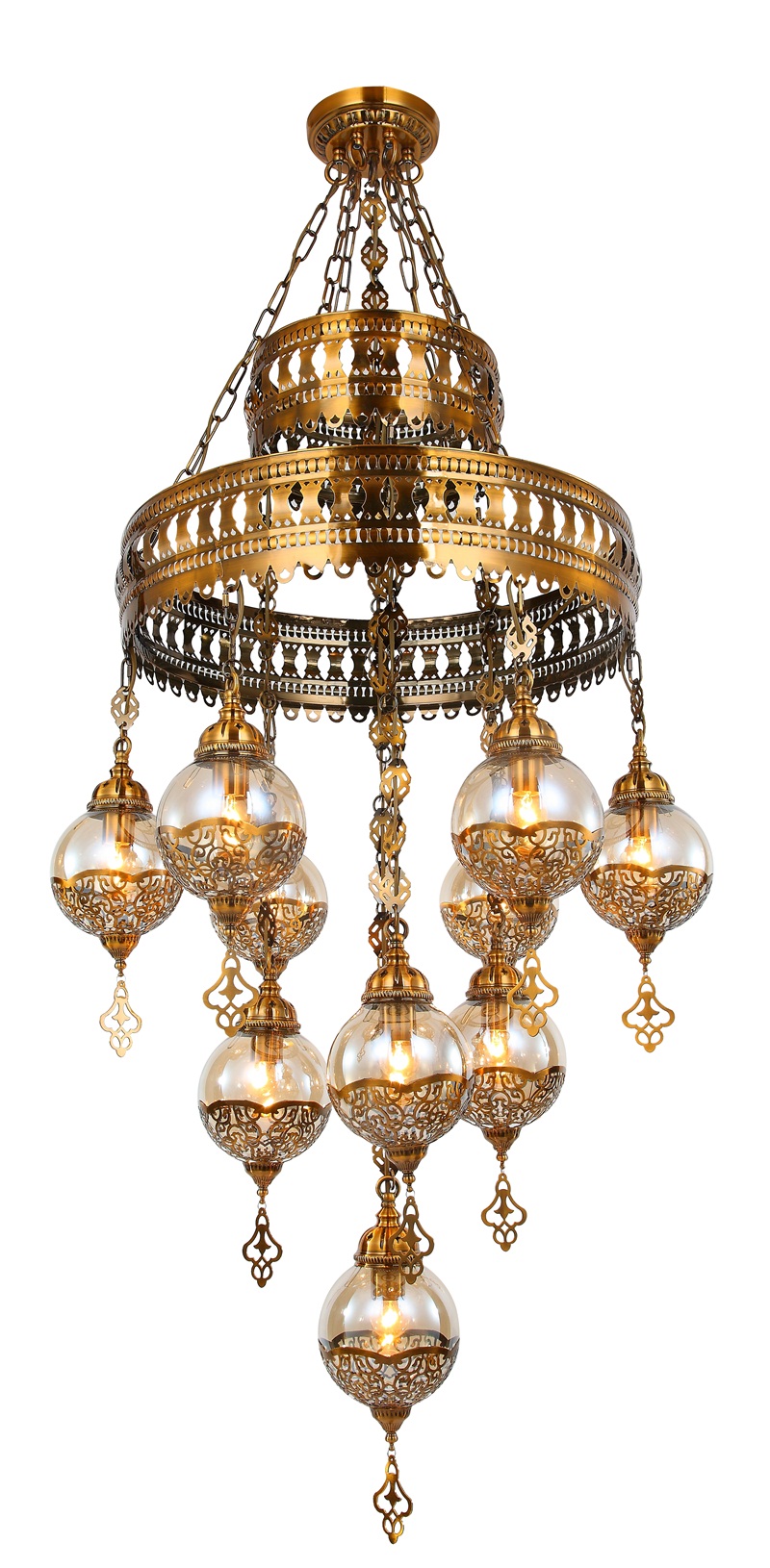 Hot sale Mosque Pendant lamp with cast iron for church decoration