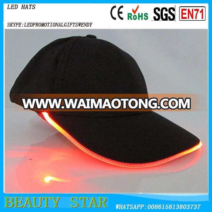 Promotion LED hat,new fashion Led flashing hat for party,Logo customized led hats China factory