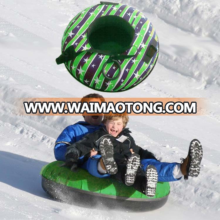 PVC  inflatable round snow tube for winter sports