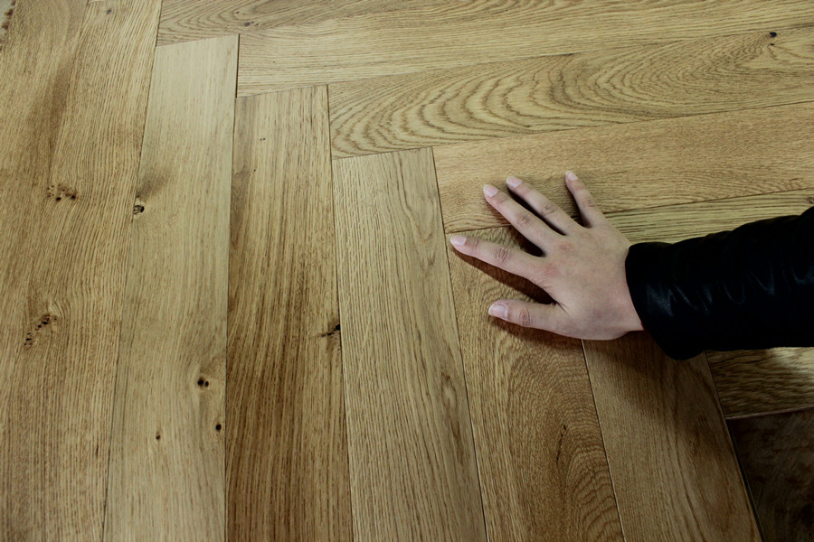 interlocking rustic white oak engineered plywood hardwood flooring