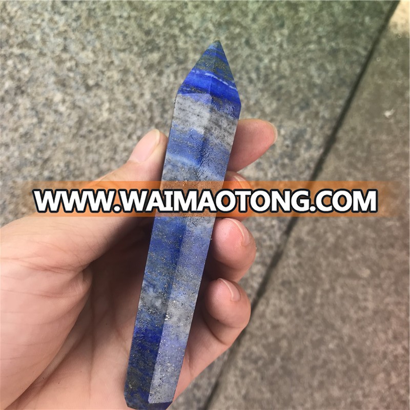 High quality natural lapis lazuli quartz tobacco stone pipe crystal smoking pipe for sale