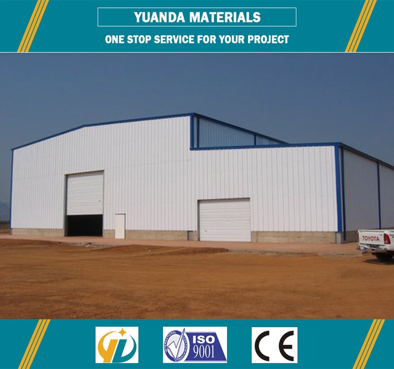 Autoclaved aerated concrete panel steel structure warehouse