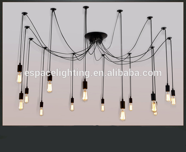 Simple life loft multi head fancy ceiling lights for restaurant