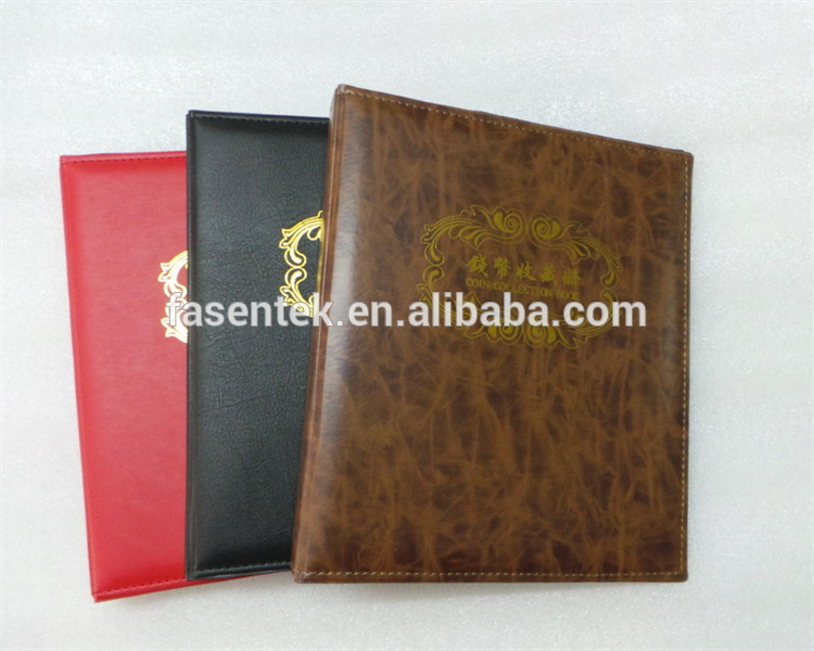 10 Pages fit 200 300 420 pcs coin album advanced coin collection book PU leather