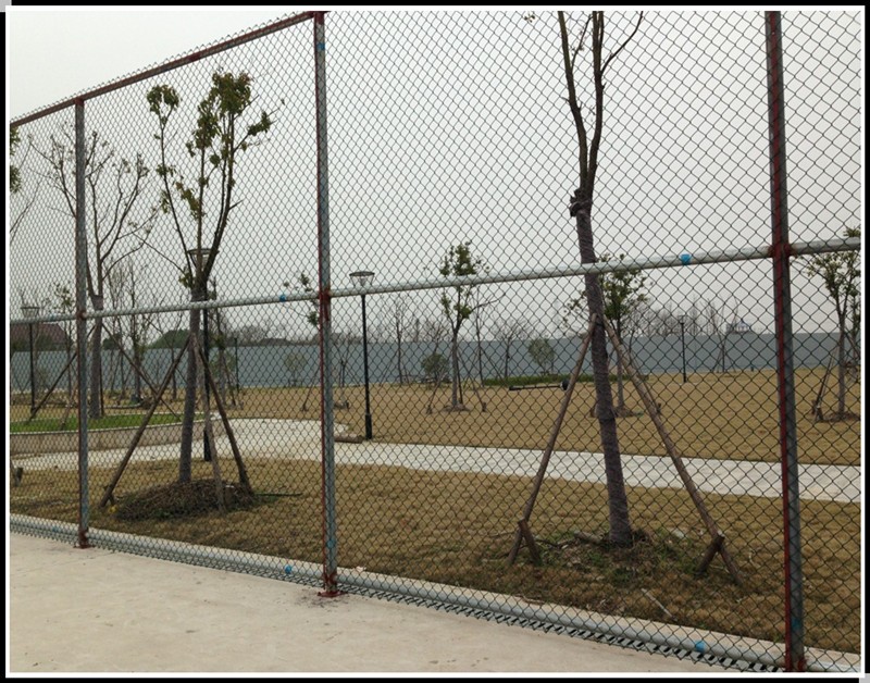 PVC-coated construction chain link fence