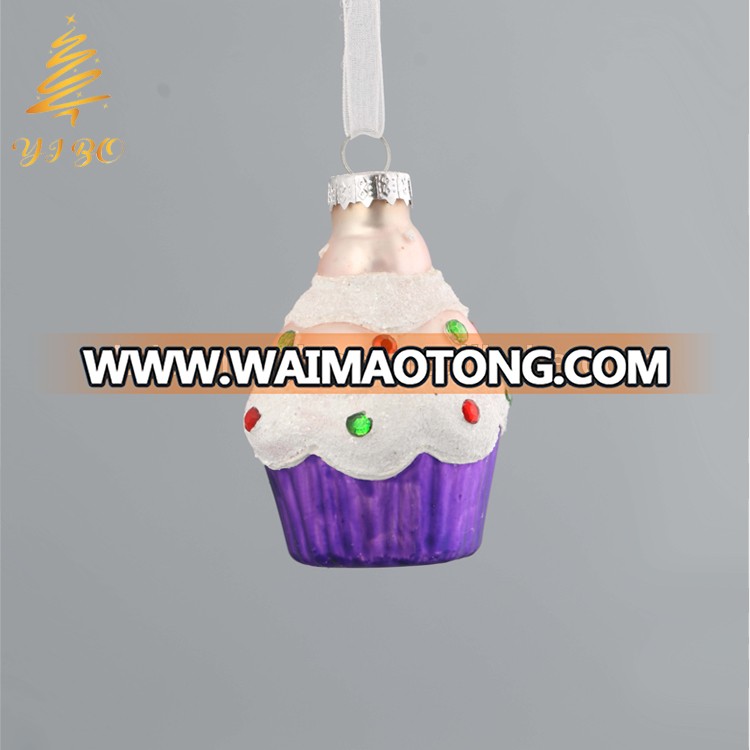 Outdoor Christmas Decorations cup cake glass hanging christmas decoration