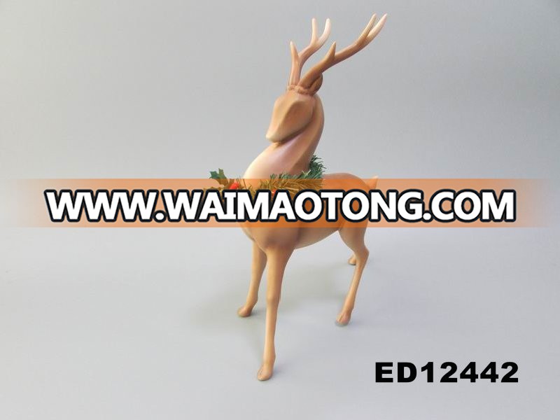 Wholesale Christmas Table Centerpieces Product Decoration Item Supplies Polyresin Christmas Reindeer Deer Figurine Ornaments