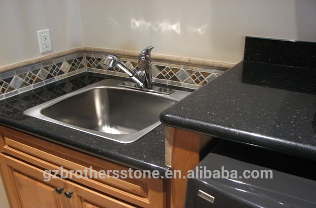 factory price Indian black gold granite black galaxy granite