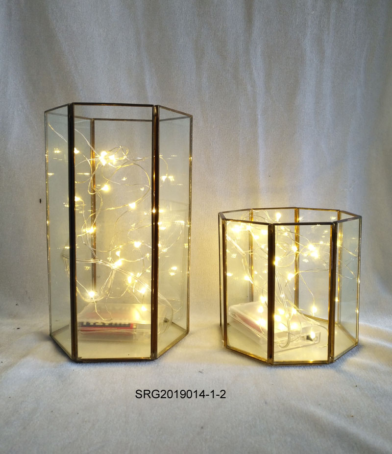 New products led glass decorative geometric glass terrarium wholesale glass plant terrarium