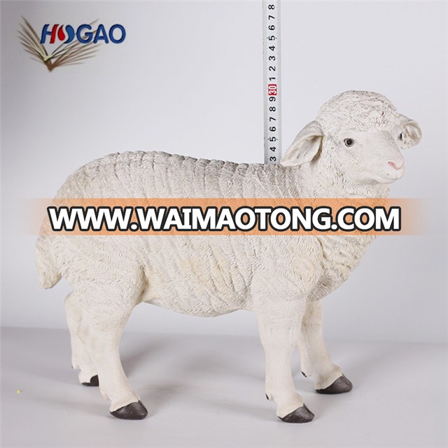 Resin sheep statue sheep realistic animal sculpture craft realistic polyresin animal for home and garden decoration