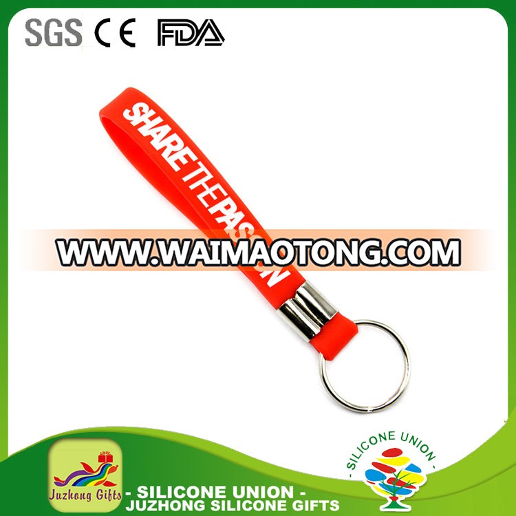 Promotion Custom Logo Silicone Wristband Keychain