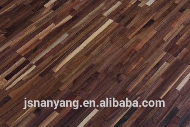 Multistripes walnut parquet chromatic aberration engineered wood flooring