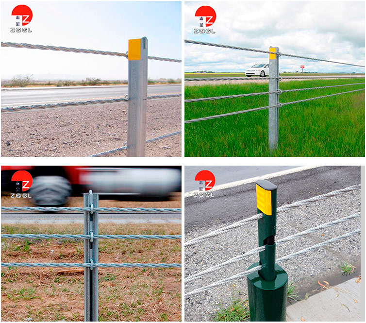 High Tension Strength Highway Crash Barriers Roadside Safety Products