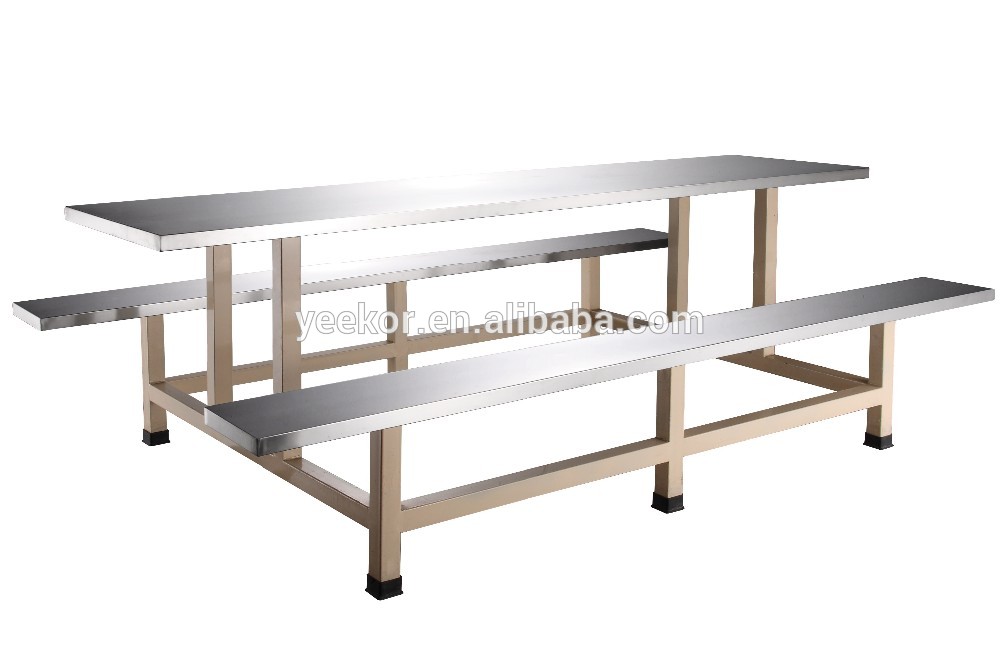 stainless steel canteen table commercial restaurant school fast food table