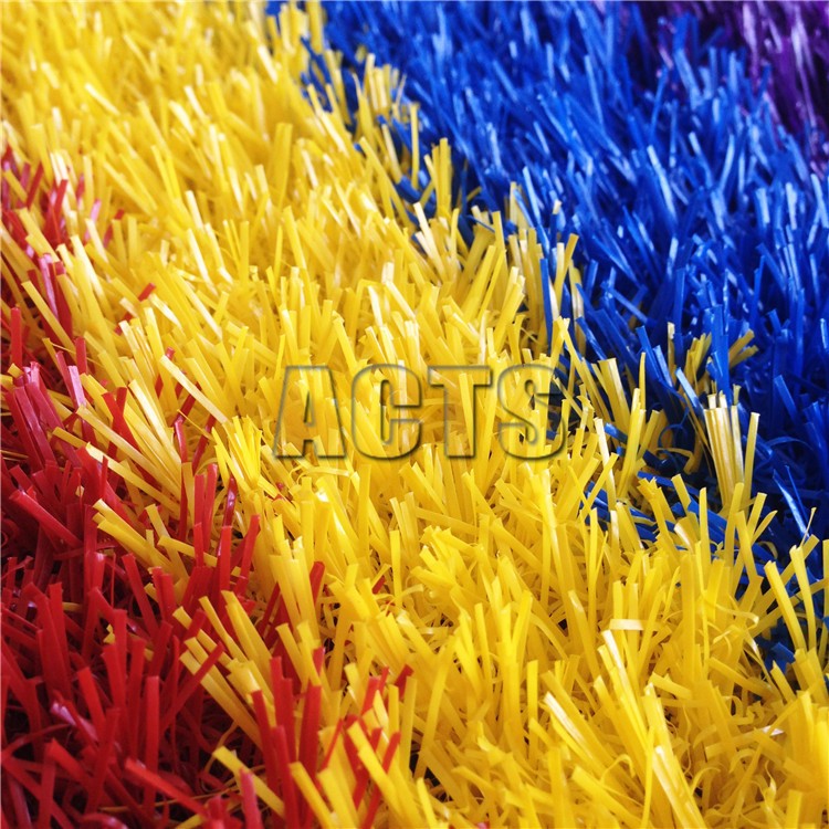 Blue, Red, Yellow, Purple Color Indoor Landscaping Artificial Grass Turf