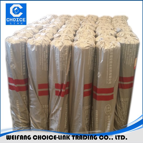 Aluminum film self adhesive bitumen waterproof membrane for building roof