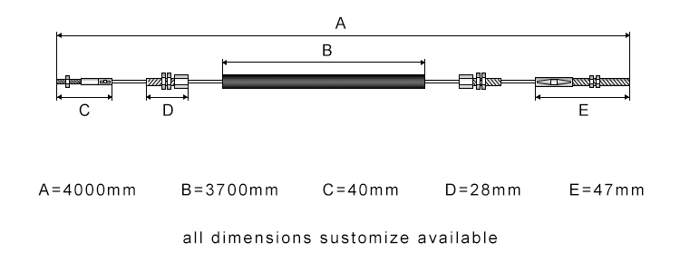 Factory price 1*19 galvanized steel brake cable pvc coated control cable