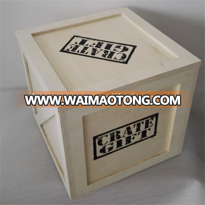 Plain Unfinished Plywood Packaging Box Gift with Lid for Jewelry Bangle