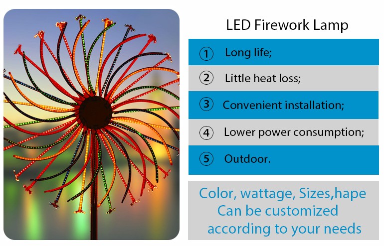 Environmental Full Color durable led fireworks tree lights