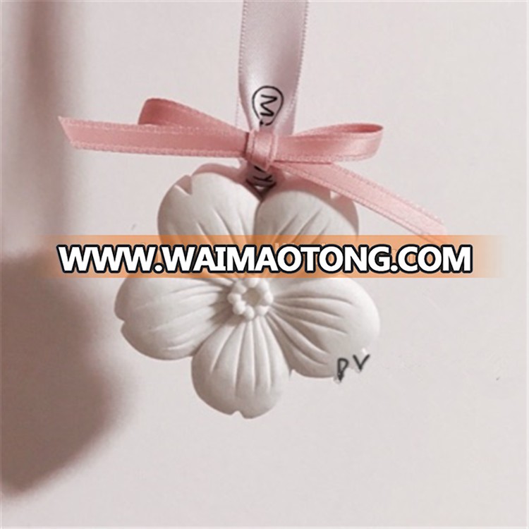 Flower shape aroma tester scented clay fragrance perfumes ceramic scented stone