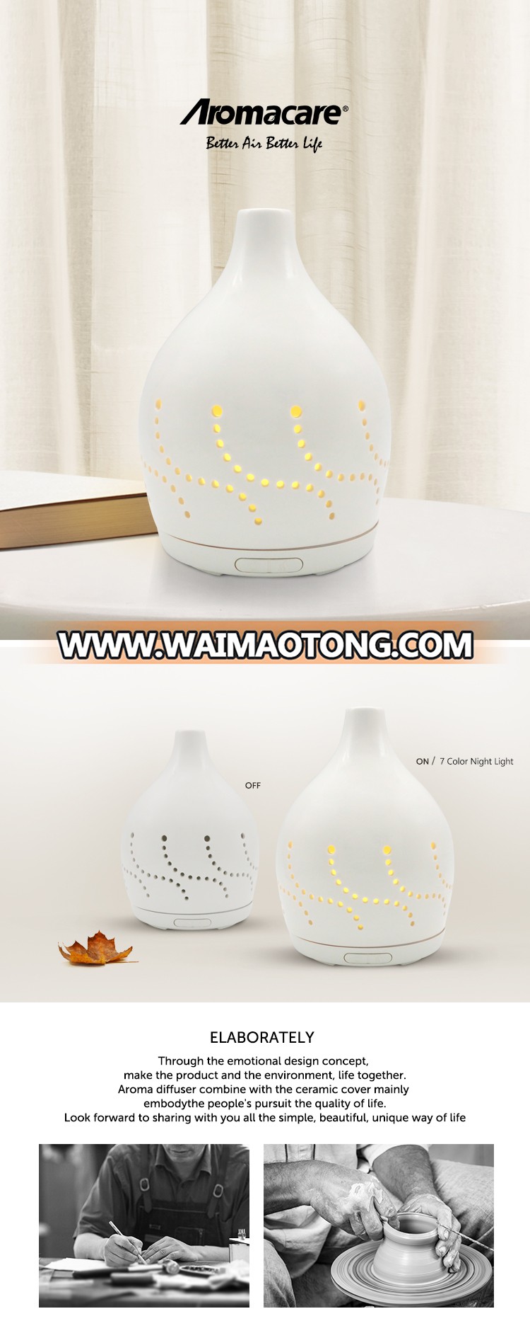 Hot Sale Essential Oil Diffuser Ceramics Aroma Diffuser Simple But Elegant