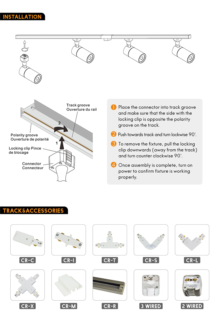 LED Track Lights Head CRI 90+ Warm White Dimmable Adjustable Tilt Angle Track Lighting Fixture 7W 36degree Angle for Halo Type